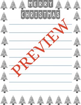 O, Christmas Trees! Stationery Pages 6 Printable Writing Papers (Color/B&W), image 3