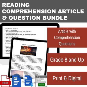 Supervolcanoes and Mega-Eruptions Reading | Grade 8 & Up Activity, image 2