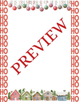 Celebrate the Season: Ho-Ho-Holiday Writing Paper Set (Color/B&W, Lined/Unlined), image 2