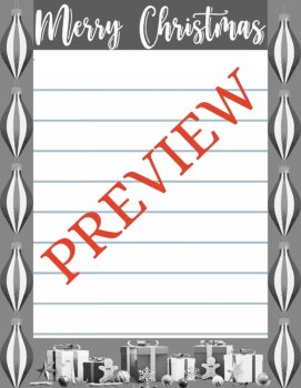 Celebrate the Season: Ho-Ho-Holiday Writing Paper Set (Color/B&W, Lined/Unlined), image 3