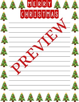 Celebrate the Season: Ho-Ho-Holiday Writing Paper Set (Color/B&W, Lined/Unlined), image 4