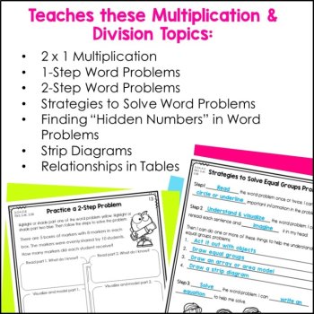 Multiplication and Division Word Problems, 2 digit by 1 digit Multiplication, image 3