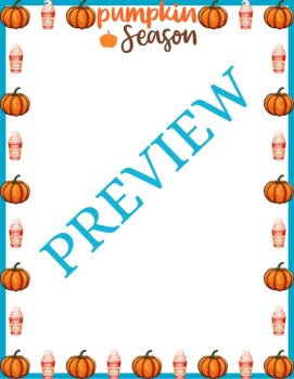 Pumpkin Spiced Lattés! Stationery Pages 6 Printable Writing Papers (Color/B&W), image 2