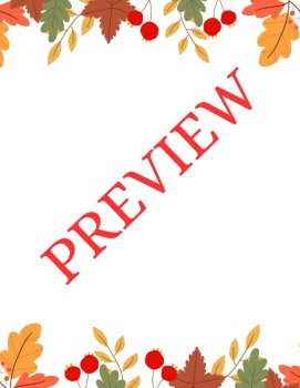 Happy Harvest Stationery 18 Printable Writing Papers (Color/B&W) (Lined/Unlined), image 2