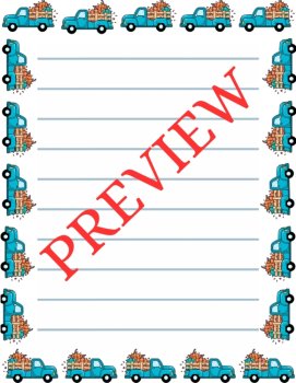 Happy Harvest Stationery 18 Printable Writing Papers (Color/B&W) (Lined/Unlined), image 3