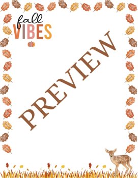 Cozy Autumn Stationery 18 Printable Writing Papers (Color/B&W) (Lined/Unlined), image 2