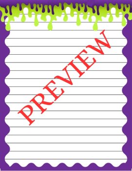 18 Halloween Stationery Pages Papers (Color/Black & White) (Lined/Unlined), image 2