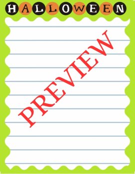 18 Halloween Stationery Pages Papers (Color/Black & White) (Lined/Unlined), image 4