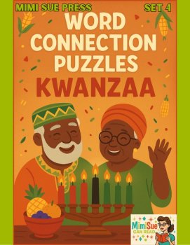 10 Kwanzaa Word Connections Puzzles SET 4 (Holiday/Party Game), image 2