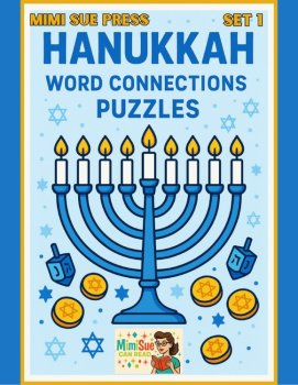 Hanukkah Word Connections Puzzles/Set 1 (Holiday Party Game) No-Prep Fun, image 2