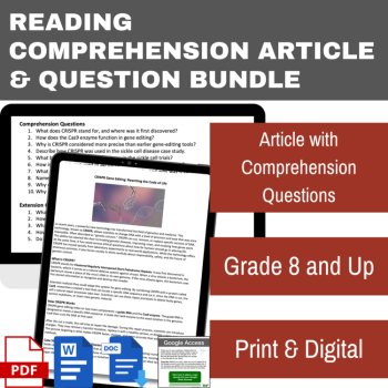 CRISPR Gene Editing: Rewriting the Code of Life Reading | Grade 8 & Up Activity, image 2