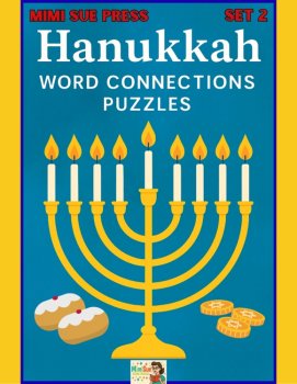 10 Hanukkah Word Connections Puzzles SET 2 (Holiday/Party Game), image 2