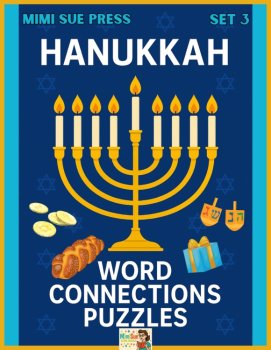 10 Hanukkah Word Connections Puzzles SET 3 (Holiday/Party Game), image 2