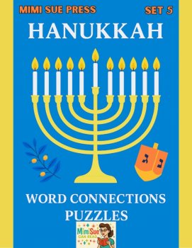 10 Hanukkah Word Connections Puzzles SET 5 (Holiday/Party Game), image 2