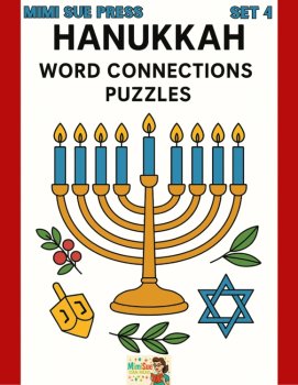 10 Hanukkah Word Connections Puzzles SET 4 (Holiday/Party Game), image 2