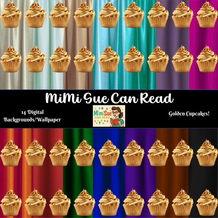 Golden Cupcakes 14 Digital Wallpapers/Backgrounds (300 dpi)