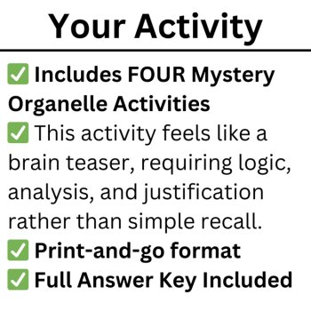 Cell Organelles Logic Puzzles - Determine the Mystery Organelle Activities, image 2