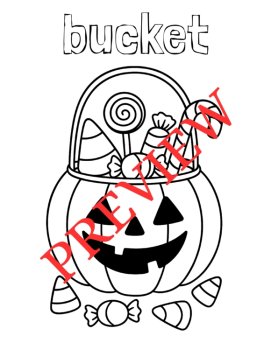 12 Halloween Coloring Pages with Words & Pictures, image 2
