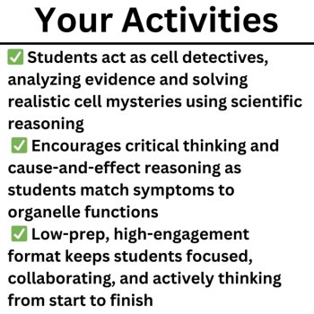 Cell Organelle Detective – Use Clues to Solve TWO Cell Organelles Mysteries, image 2