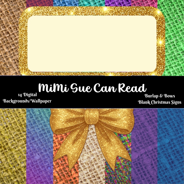 Burlap & Bows Blank Christmas Signs 14 Digital Wallpapers/Backgrounds (300 dpi)