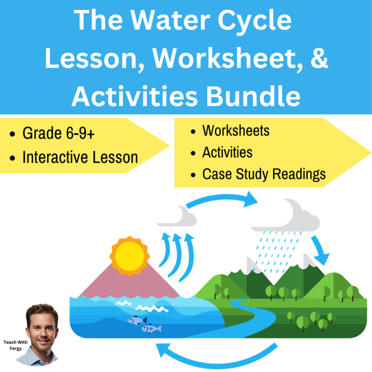 The Water Cycle Bundle - Lesson, Worksheets, & Activities | Hydrologic Cycle