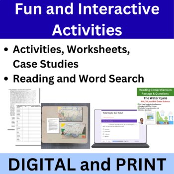 The Water Cycle Bundle - Lesson, Worksheets, & Activities | Hydrologic Cycle, image 4