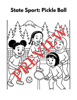 38 Washington State Symbols Coloring Pages (Words & Pictures), image 4