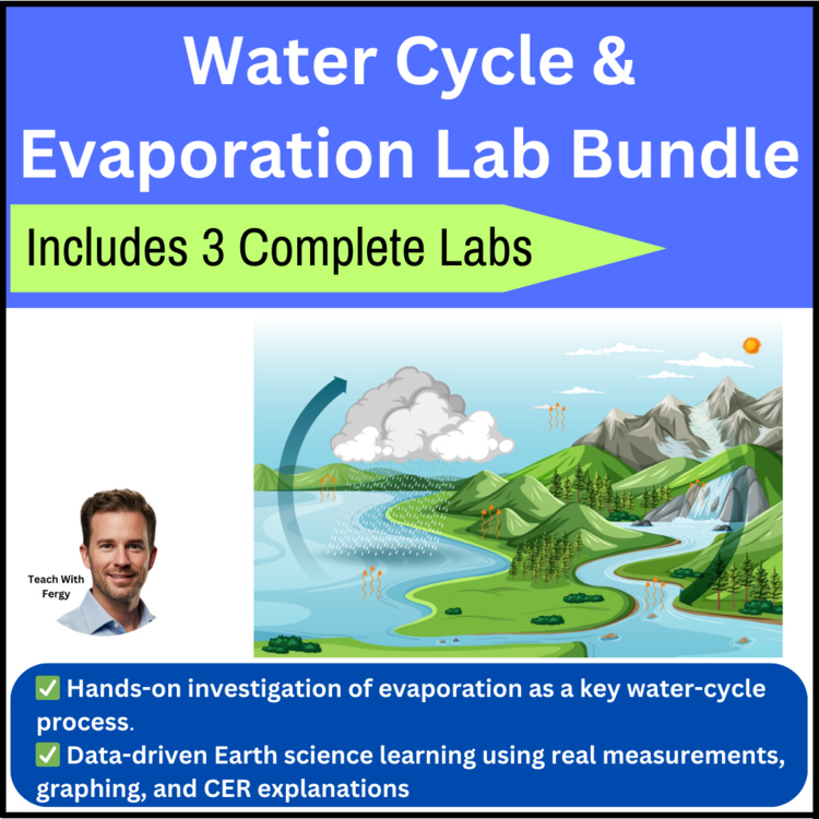 Water Cycle & Evaporation Lab Bundle | Hydrologic Cycle Investigations