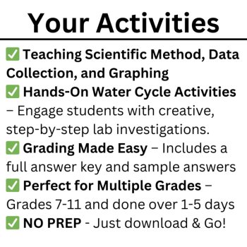 Water Cycle & Evaporation Lab Bundle | Hydrologic Cycle Investigations, image 2