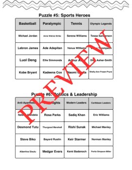 10 Black History Month (British) Word Connections Puzzles (SET 2) (Game), image 3