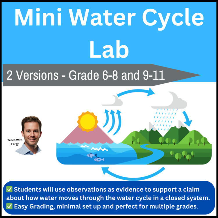 Mini Water Cycle Lab - A Hydrologic Cycle Lab Investigation | TWO Versions