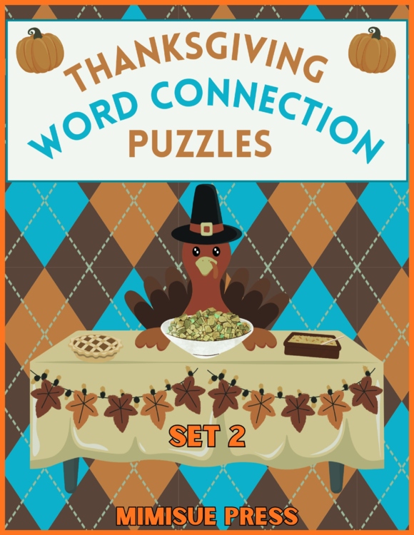 3 Thanksgiving Word Connections Puzzles SET 2 (Holiday/Party Game)