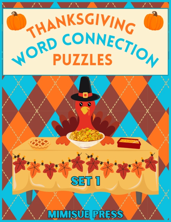 3 Thanksgiving Word Connections Puzzles SET 1