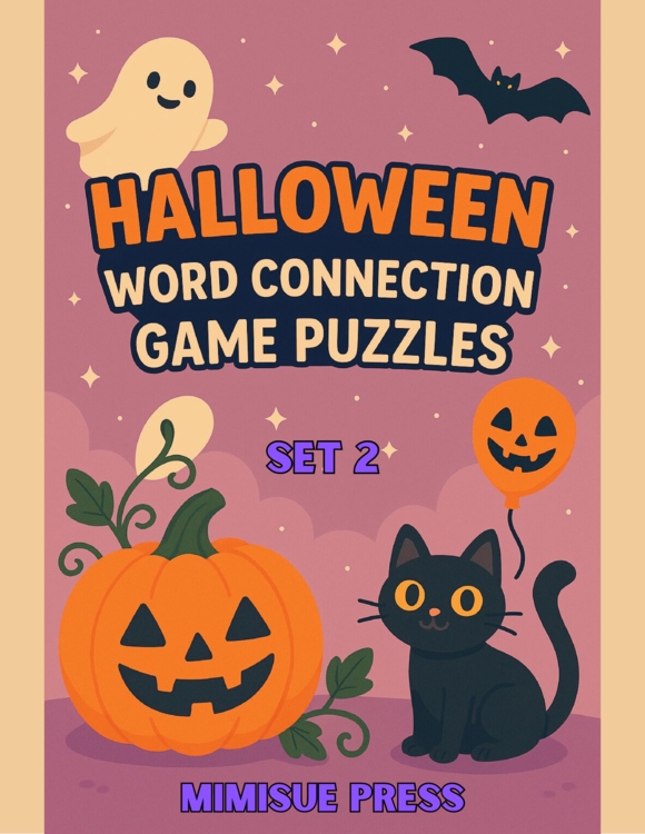 10 Halloween Word Connections Puzzles SET 2 (Holiday/Party Game)