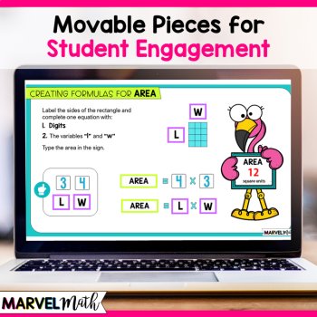 FREE Distance Learning Google Classroom 4th Grade Perimeter and Area Lesson, image 3