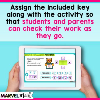 FREE Distance Learning Google Classroom 4th Grade Perimeter and Area Lesson, image 4