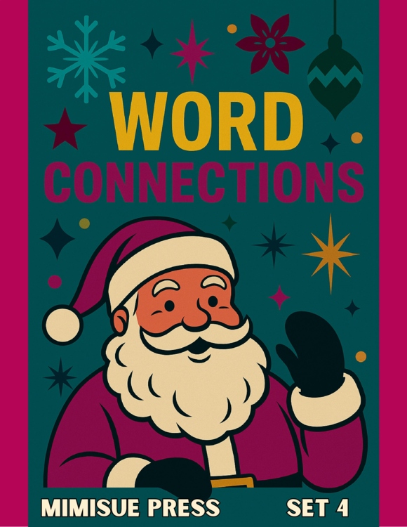 10 Christmas Word Connections Puzzles SET 4 (Holiday/Party Game)