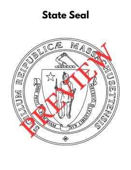 49 Massachusetts State Symbols Coloring Pages (Words & Pictures), image 3