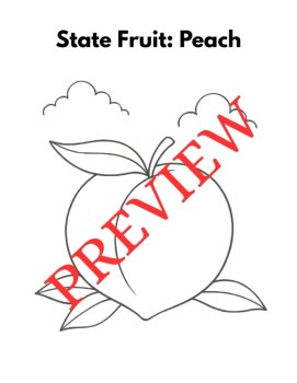 46 Georgia State Symbols Coloring Pages (Words & Pictures), image 3