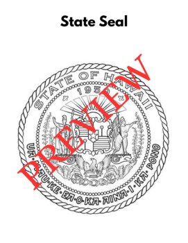 45 Hawaii State Symbols Coloring Pages (Words & Pictures), image 2