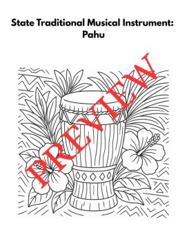45 Hawaii State Symbols Coloring Pages (Words & Pictures), image 4