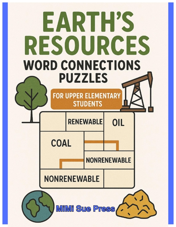 3 Earth's Resources Word Connections Puzzles (Upper Elementary)