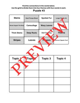3 Structure, Function, & Survival Word Connections Puzzles (Upper Elementary), image 2