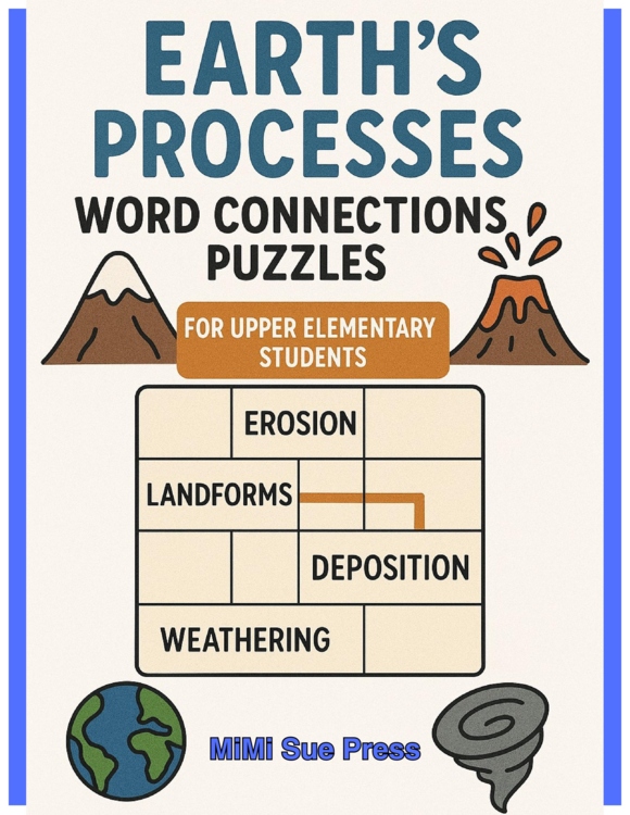 3 Earth's Processes Word Connections Puzzles (Upper Elementary)