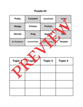 3 Force & Motion Word Connections Puzzles (Upper Elementary), image 2