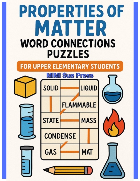 3 Properties of Matter Word Connections Puzzles (Upper Elementary)