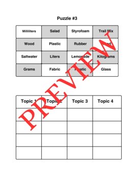 3 Properties of Matter Word Connections Puzzles (Upper Elementary), image 2