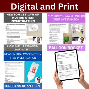 Newton's Three Laws of Motion STEM Investigations Bundle — Scientific Method, image 3