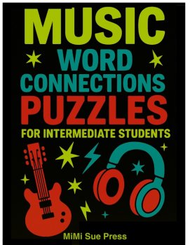 3 Music Word Connections Puzzle Set w/Answers (9 Puzzles!) Elem/Int/Adv, image 2