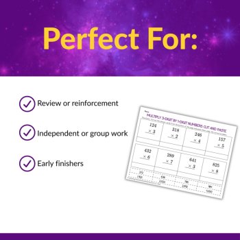 Leveled Multi-Digit Multiplication Cut and Paste Activities | 3rd 4th 5th Grade, image 4